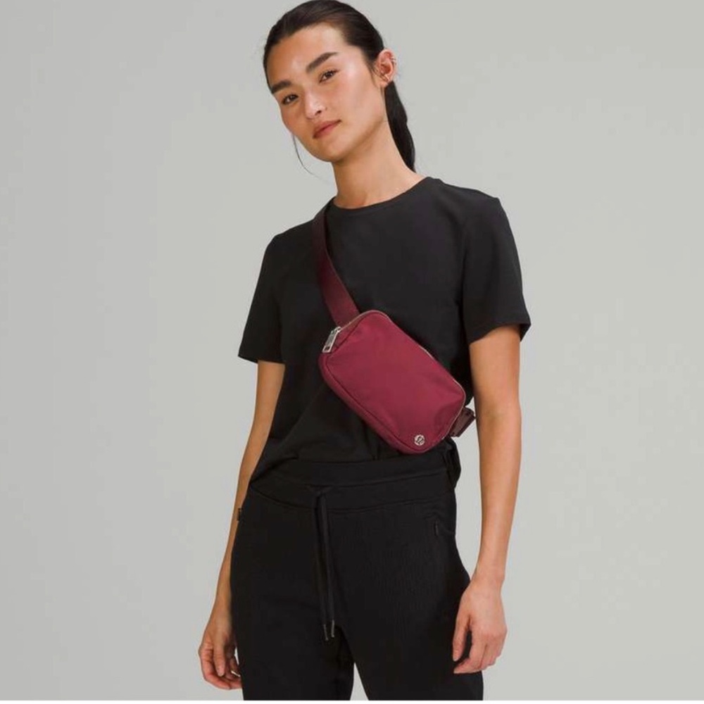Lululemon burgundy belt bag
